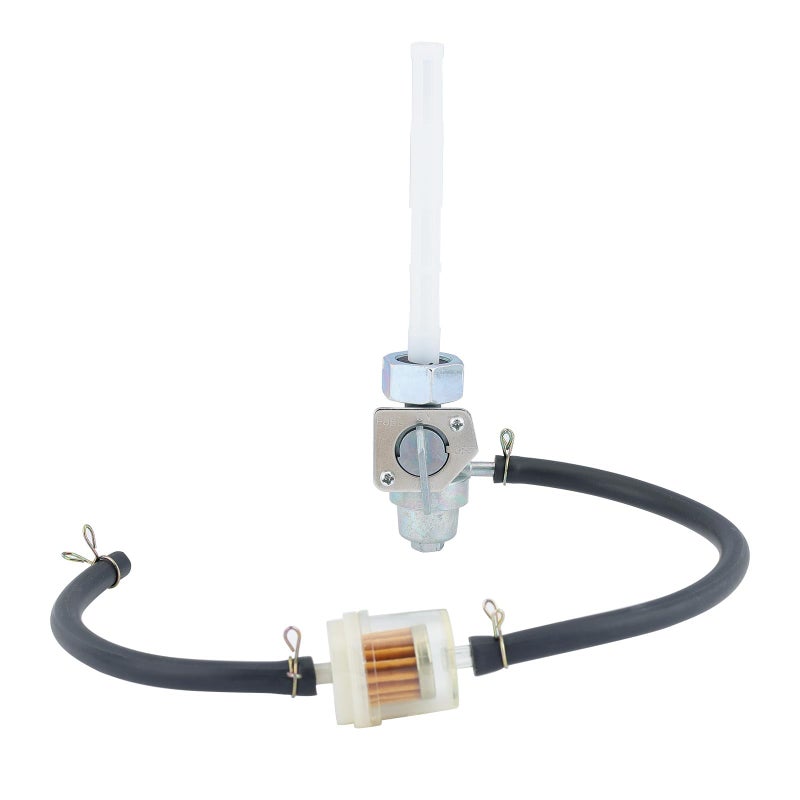 Savior Gas Fuel Tank Switch Valve Petcock for Honda TRX250 TRX250X TRX300 TRX200SX TRX300EX ATC350X Fourtrax 1985 1986 1987 1988 Petcock Fuel Shut Off Valve Replacement Parts W Fuel Filter Fuel Hose - Image 2